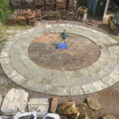 Reclaimed Yorkstone Circle/Pond Surround